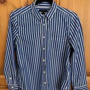 JCrew Wmn’s Blue & White Striped Button Down Shirt